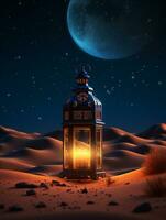 Islamic ramadan greeting card design with islamic background Ai generated photo