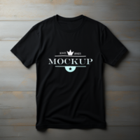 Black t-shirts mockup design ai generated psd