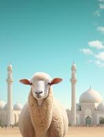 Eid mubarak traditional islamic festival religious background ai generated photo