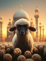 Eid mubarak traditional islamic festival religious background ai generated photo