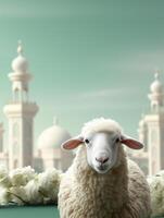 Eid mubarak traditional islamic festival religious background ai generated photo