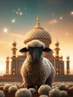 Eid mubarak traditional islamic festival religious background ai generated photo