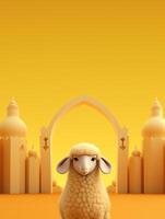 Eid mubarak traditional islamic festival religious background ai generated photo