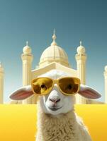 Eid mubarak traditional islamic festival religious background ai generated photo