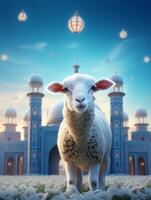 Eid mubarak traditional islamic festival religious background ai generated photo