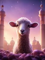 Eid mubarak traditional islamic festival religious background ai generated photo