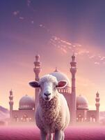 Eid mubarak traditional islamic festival religious background ai generated photo