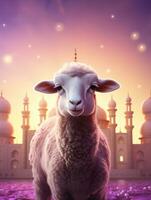 Eid mubarak traditional islamic festival religious background ai generated photo