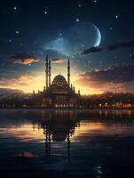 Ramadan kareem traditional islamic festival religious social media post design ai generated photo