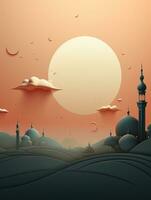 Ramadan kareem traditional islamic festival religious social media post design Ai generated photo