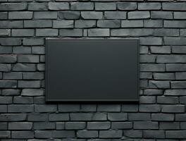 Empty modern dark wall texture background front view Ai generated photo