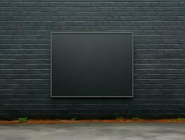 Empty modern dark wall texture background front view Ai generated photo