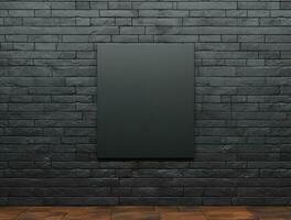 Empty modern dark wall texture background front view Ai generated photo