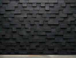 Empty modern dark wall texture background front view Ai generated photo