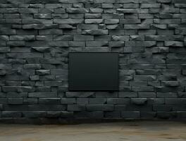 Empty modern texture wall background front view Ai generated photo