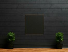 Empty modern texture wall background front view Ai generated photo