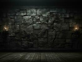 Empty modern texture wall background front view Ai generated photo