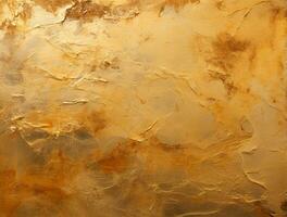 Golden texture wall background front view Ai generated photo