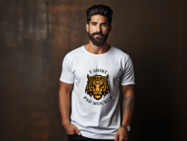 Editable tshirt mockup PSD template ai generated