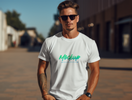 Editable tshirt mockup PSD template ai generated