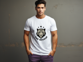 Editable tshirt mockup PSD template ai generated
