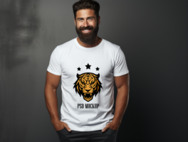 Editable tshirt mockup PSD template ai generated