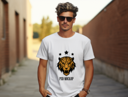 Editable tshirt mockup PSD template ai generated