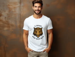 Editable tshirt mockup PSD template ai generated