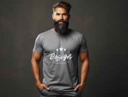 Editable tshirt mockup PSD template ai generated