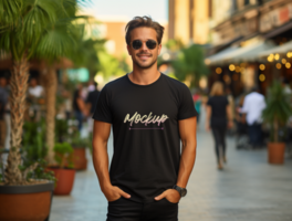 Editable tshirt mockup PSD template ai generated