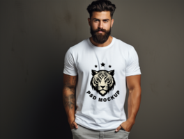 Editable tshirt mockup PSD template ai generated