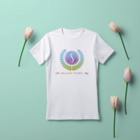 Editable tshirt mockup PSD template ai generated