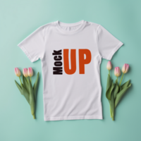 Editable tshirt mockup PSD template Ai generated