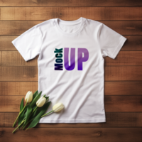Editable tshirt mockup PSD template ai generated