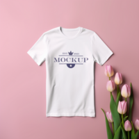 Editable tshirt mockup PSD template ai generated