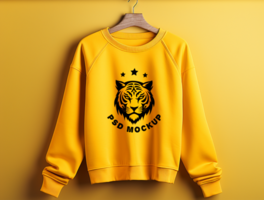 Editable Sweatshirt mockup design PSD template ai generated
