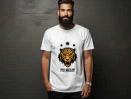 Editable tshirt mockup PSD template ai generated