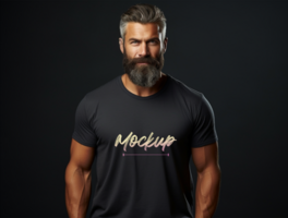 Editable tshirt mockup PSD template ai generated