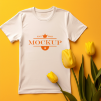 Editable tshirt mockup PSD template Ai generated