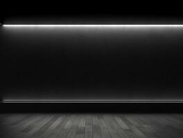 Empty modern interior dark office wall background front view Ai generated photo