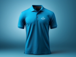 Editable polo t shirt mockup PSD template ai generated