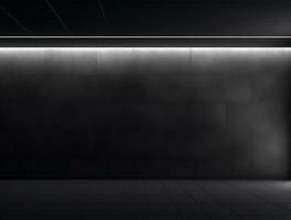 Empty modern interior dark office wall background front view Ai generated photo