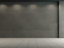 Empty modern interior dark office wall background front view Ai generated photo