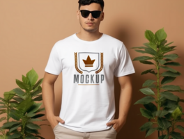 Editable tshirt mockup PSD template ai generated