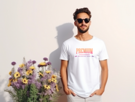 editável camiseta brincar psd modelo ai gerado