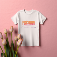 Editable tshirt mockup PSD template ai generated