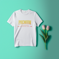 Editable tshirt mockup PSD template ai generated