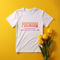 Editable tshirt mockup PSD template ai generated