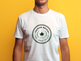 Editable tshirt mockup PSD template ai generated