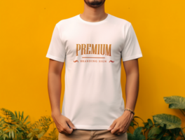 Editable tshirt mockup PSD template ai generated